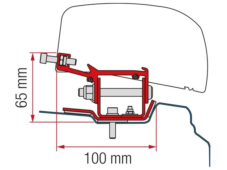 Fiamma adapter F40Van Trafic/Vivaro/Talento/NV300 L1