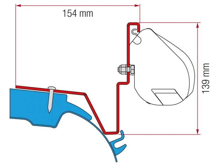 Fiamma F35 adapter do Mercedesa Vito Jules Verne