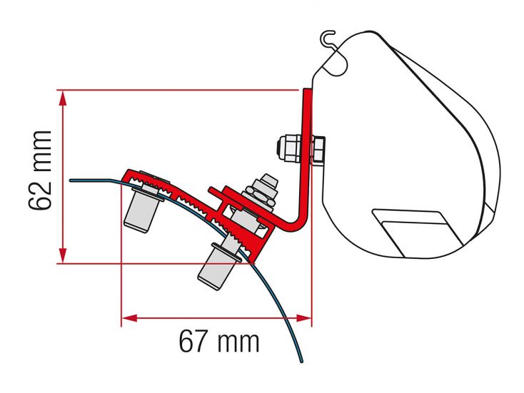 Fiamma F35 adapter do PSA Minivan