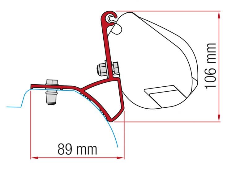 Fiamma F35 adapter Trafic Vivaro od 2015