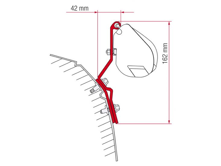 Fiamma F35 adapter do VW T4 - VW T4 Lift Roof