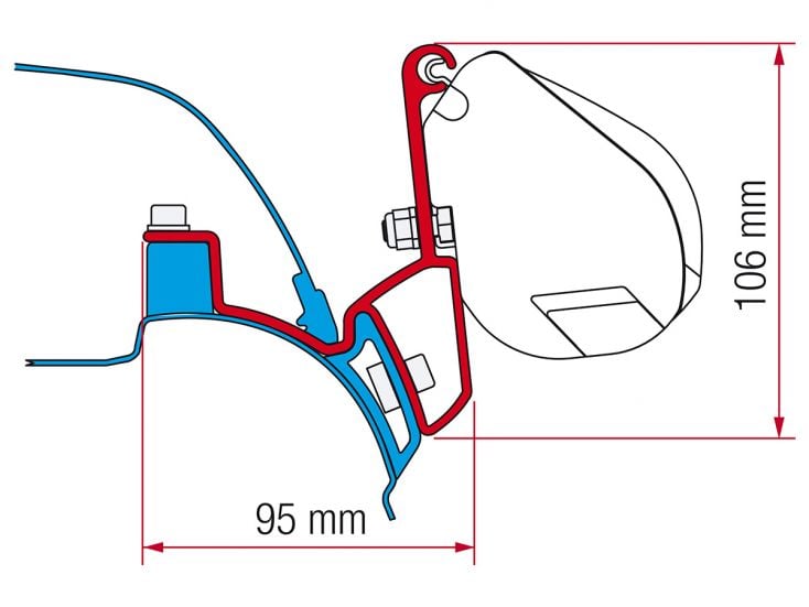 Fiamma F35 adapter do VW T5/T6 California