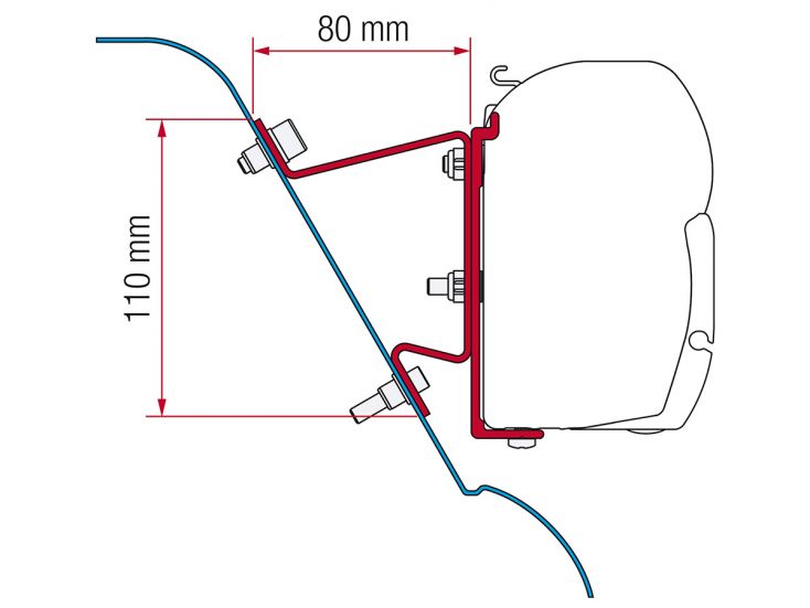 Fiamma F45 adapter do Crafter Sprinter H3