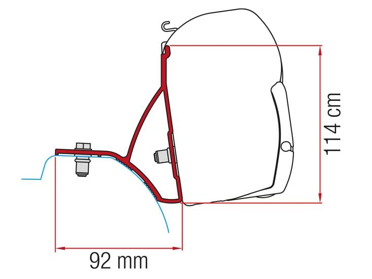 Fiamma F45 adapter do Trafic Vivaro od 2015