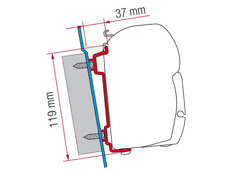 Fiamma F45 adapter do Transit High Roof