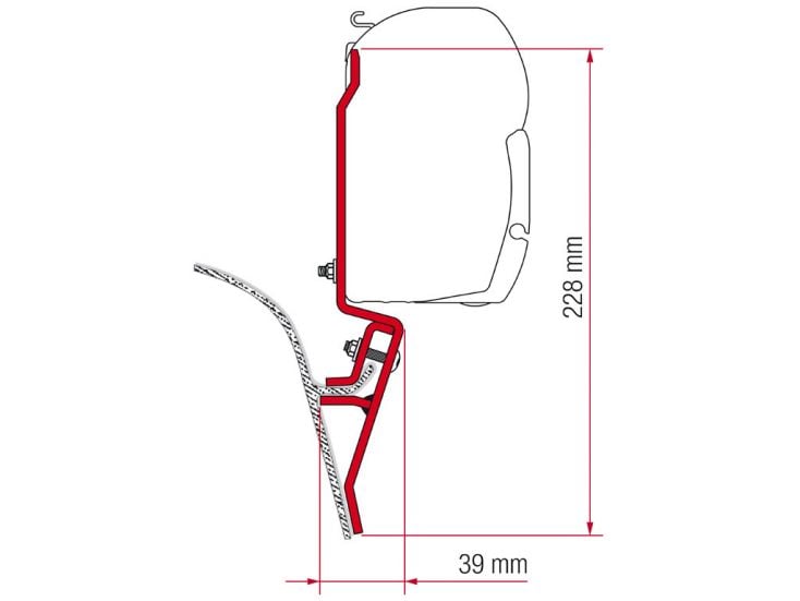 Fiamma F45 adapter do VW T3