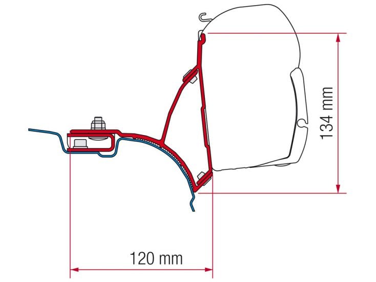 Fiamma F45 adapter do VW T5/T6 Transporter Multivan