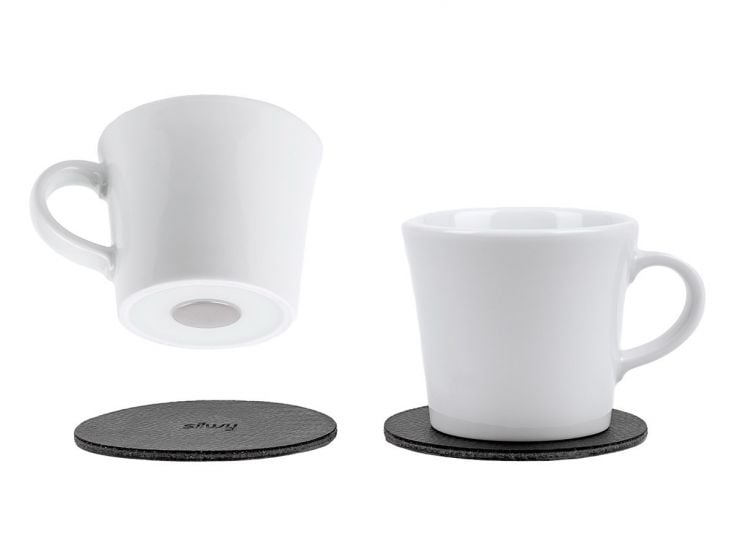 Silwy porcelanowe filiżanki do espresso z magnesem