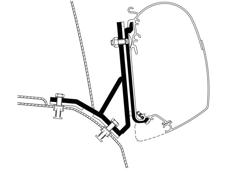 Thule adapter do Ducato H2 Lift Roof